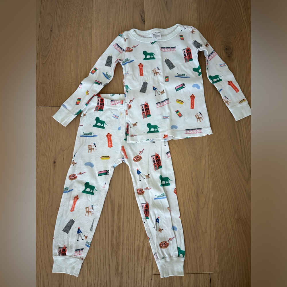 Smaller Things Chicago Pajama set 3T